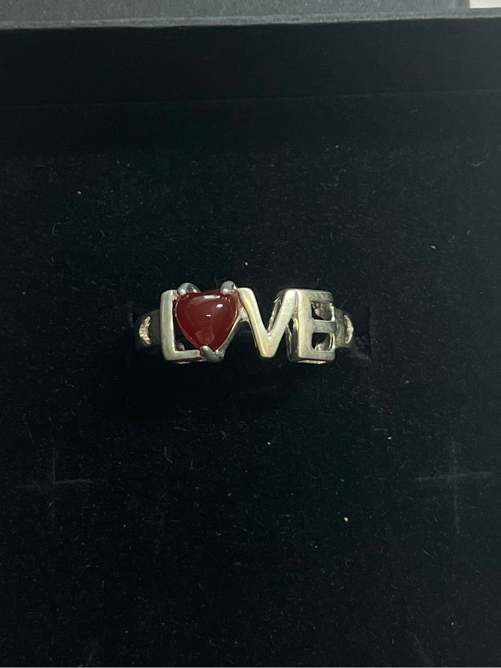 Sterling silver LOVE ring. Stamped 925